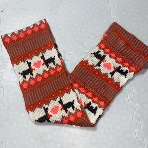 Old Navy multicolored knit scarf with puppies